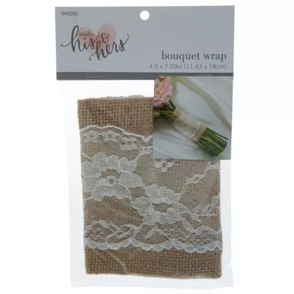 Hobby Lobby His & Hers Burlap Lace Bouquet Wrap